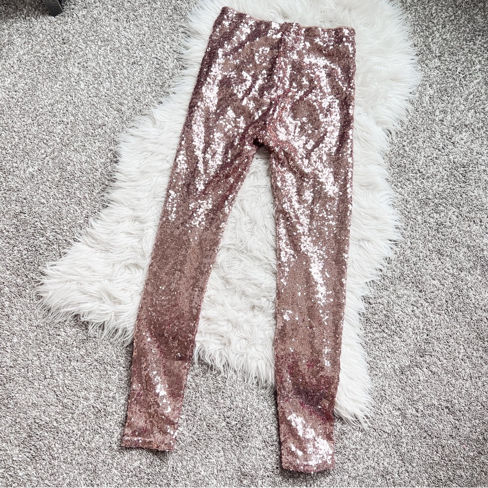 Gianni Bini | Rose Gold Sequin Pants - Picture 2 of 6